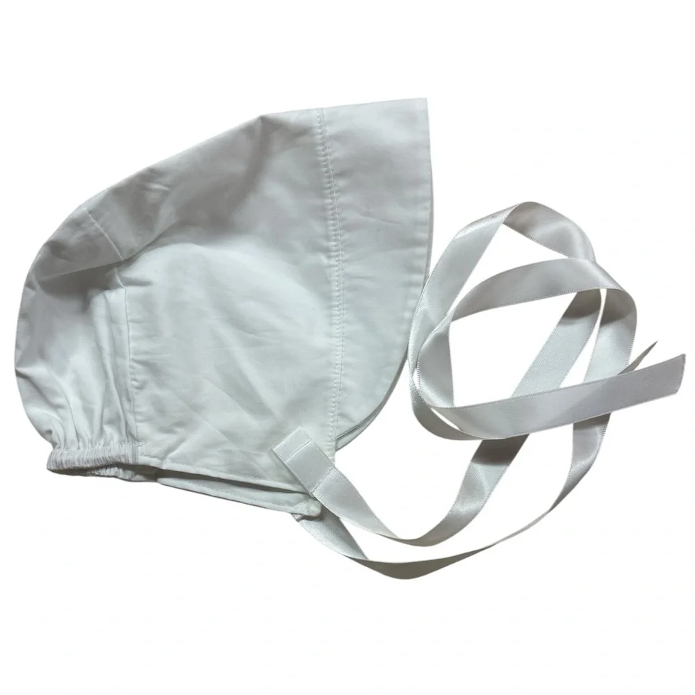 Cotton Baptism Bonnet/Cap Unisex NWOT 6 Month